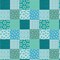 Fabric P & B Textiles Blue Green Patterned Patchwork Things with Wings by the Quarter Yard TWWI6000-BG